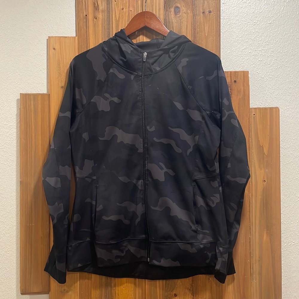 RBX Black Camo Dri-Fit Hooded Zip Jacket - Women’s Large
